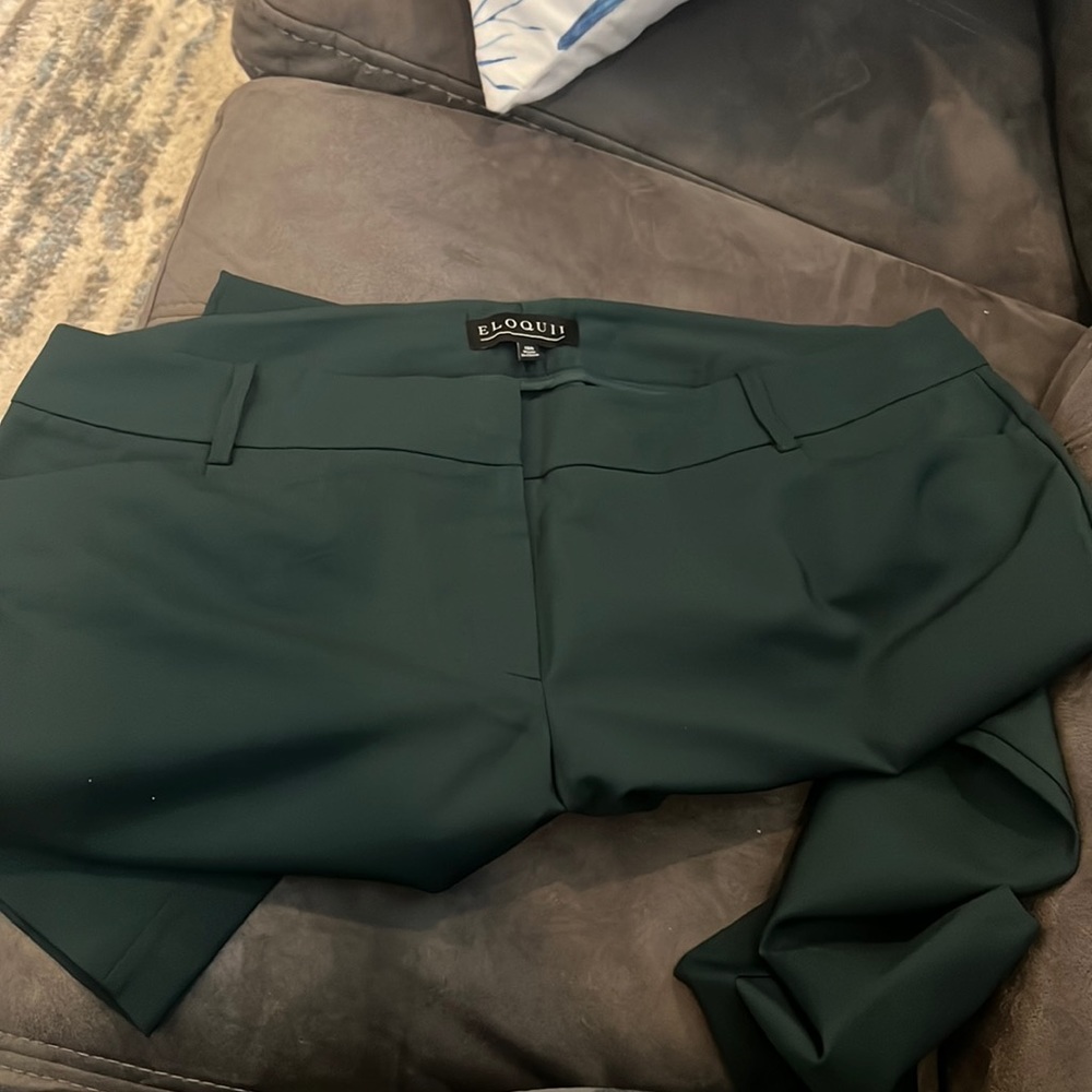 Eloquii trousers dark green